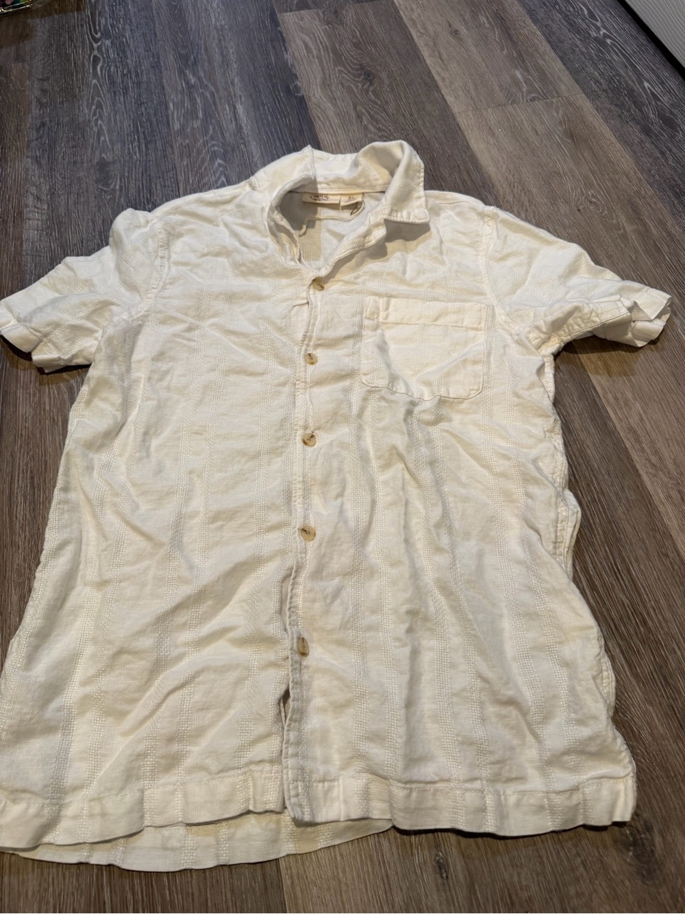 Panama Jack Men's White Short-Sleeve Button-Up Shirt